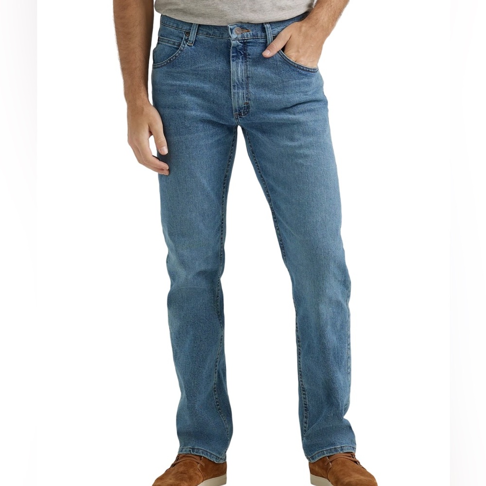 Wrangler Authentics Blue Jeans Men's 28 x 30 Blue Denim Straight Leg Regular Fit